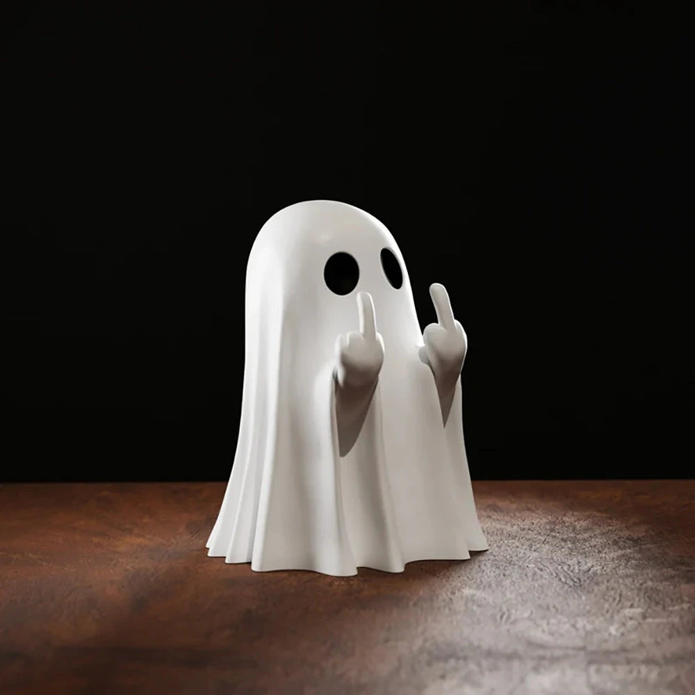 Halloween Cute White Ghost Resin Ornament Party Decoration