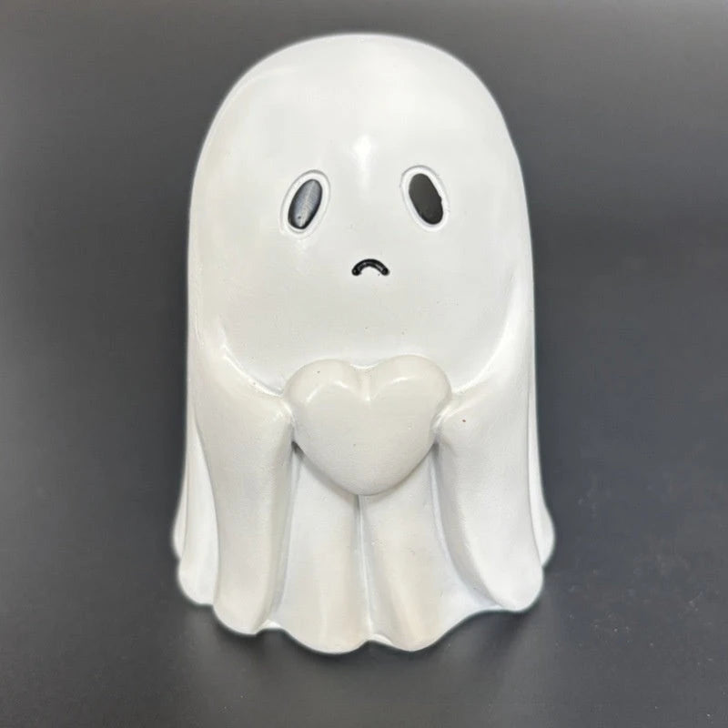 Halloween Cute White Ghost Resin Ornament Party Decoration