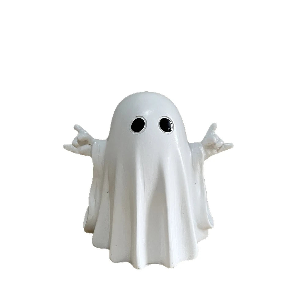 Halloween Cute White Ghost Resin Ornament Party Decoration