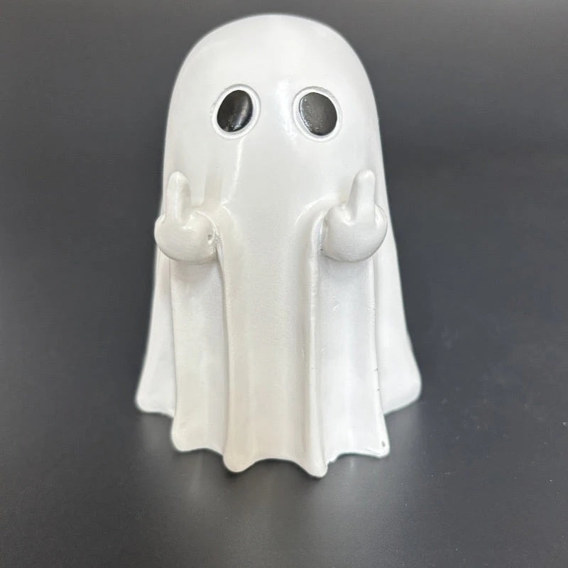 Halloween Cute White Ghost Resin Ornament Party Decoration