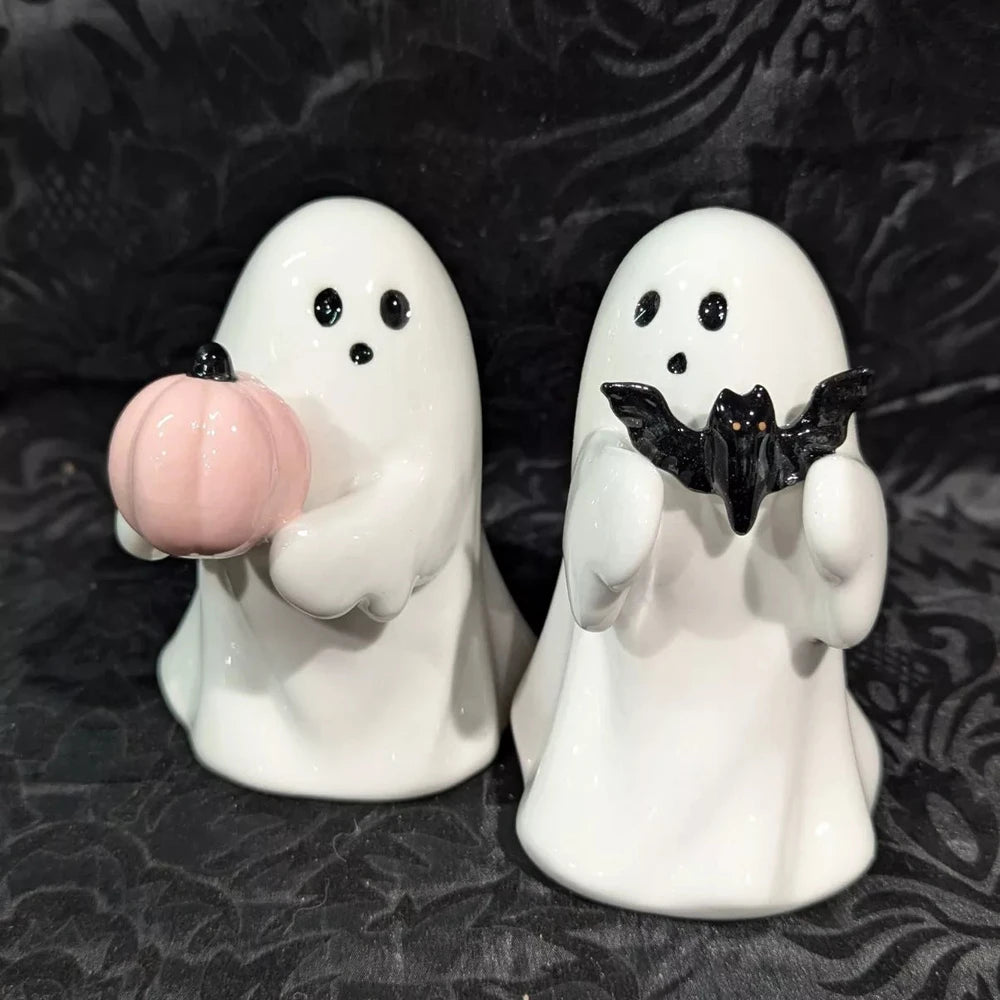 Halloween Cute White Ghost Resin Ornament Party Decoration