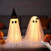 Halloween LED illuminated standing ghost couple window decoration