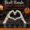 Gothic Skull Hands Heart Sculpture