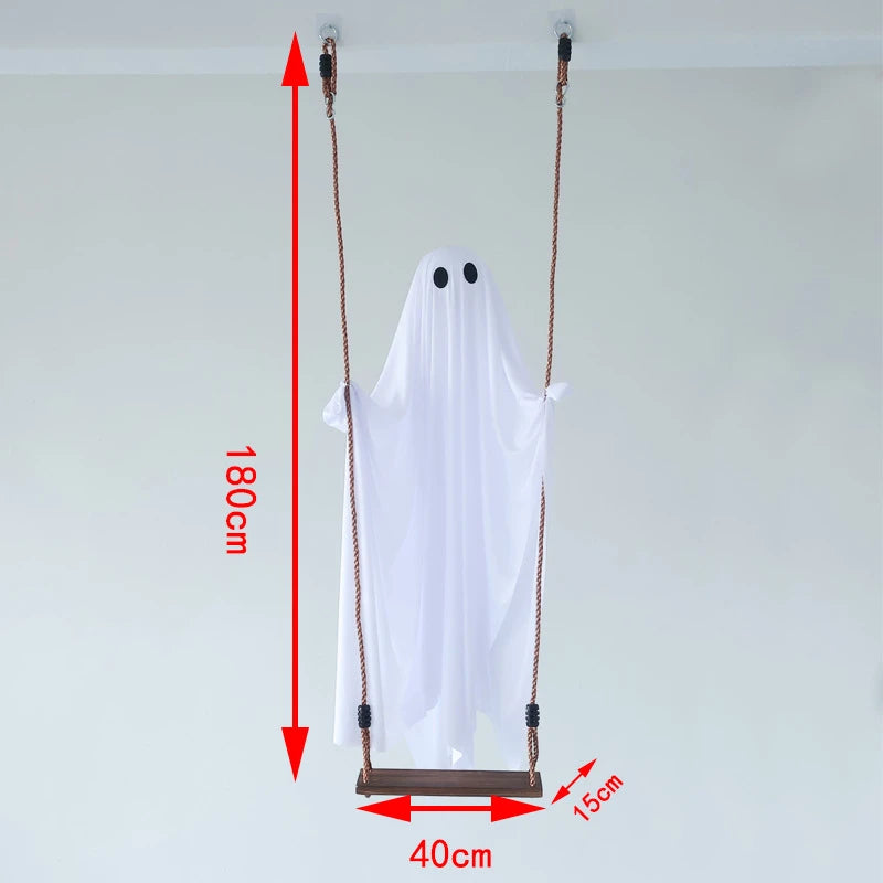 Glowing Halloween Ghost Swing Decoration
