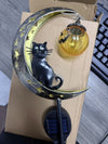 Solar Black Cat Pumpkin Stake Light