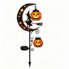 Solar Black Cat Pumpkin Stake Light