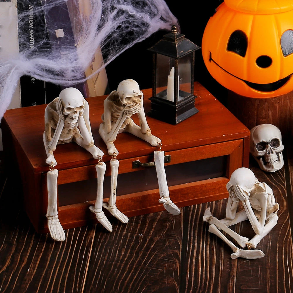 See No Evil, Speak No Evil, and Hear No Evil Resin Halloween Decoration.