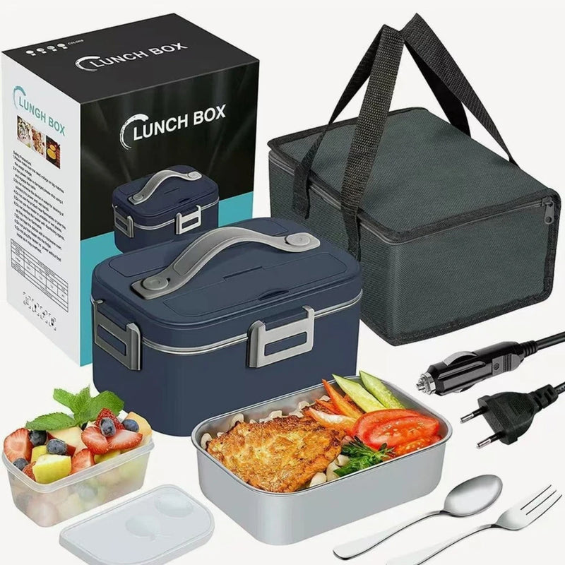 Dual-purpose electric lunch box for home and car