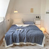1PC Reversible Sherpa Throw Blanket, Textured Plush Warm Blanket For Sofa Couch Bedroom