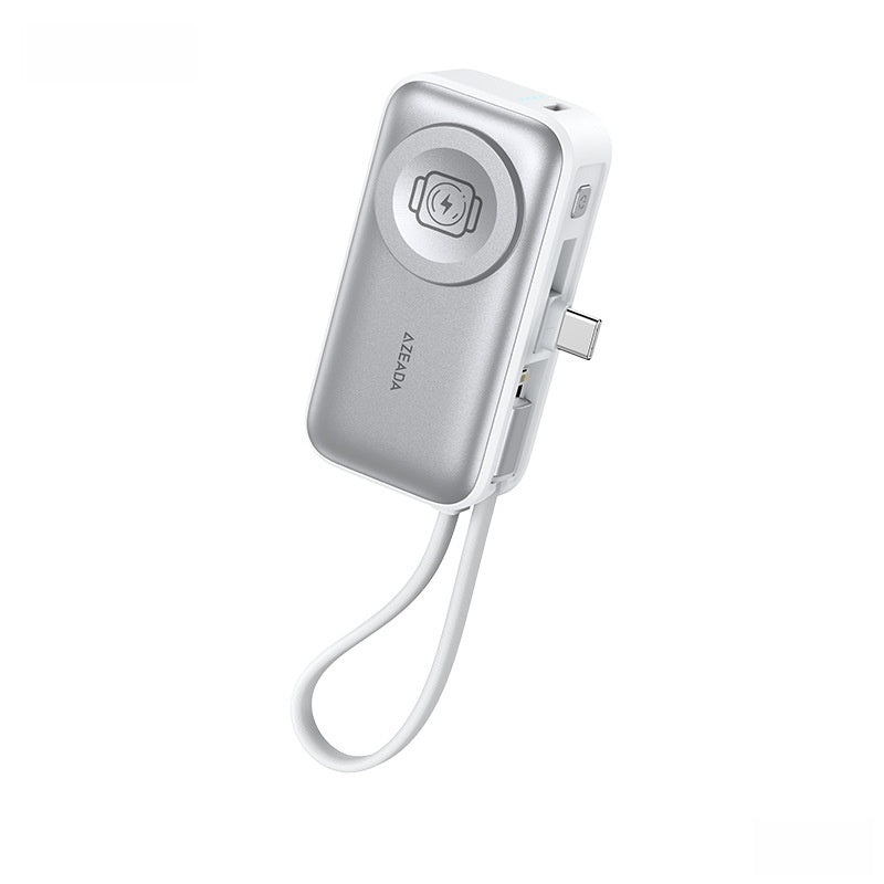 Mini Portable Power Bank with Built-in Cable
