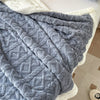 1PC Reversible Sherpa Throw Blanket, Textured Plush Warm Blanket For Sofa Couch Bedroom