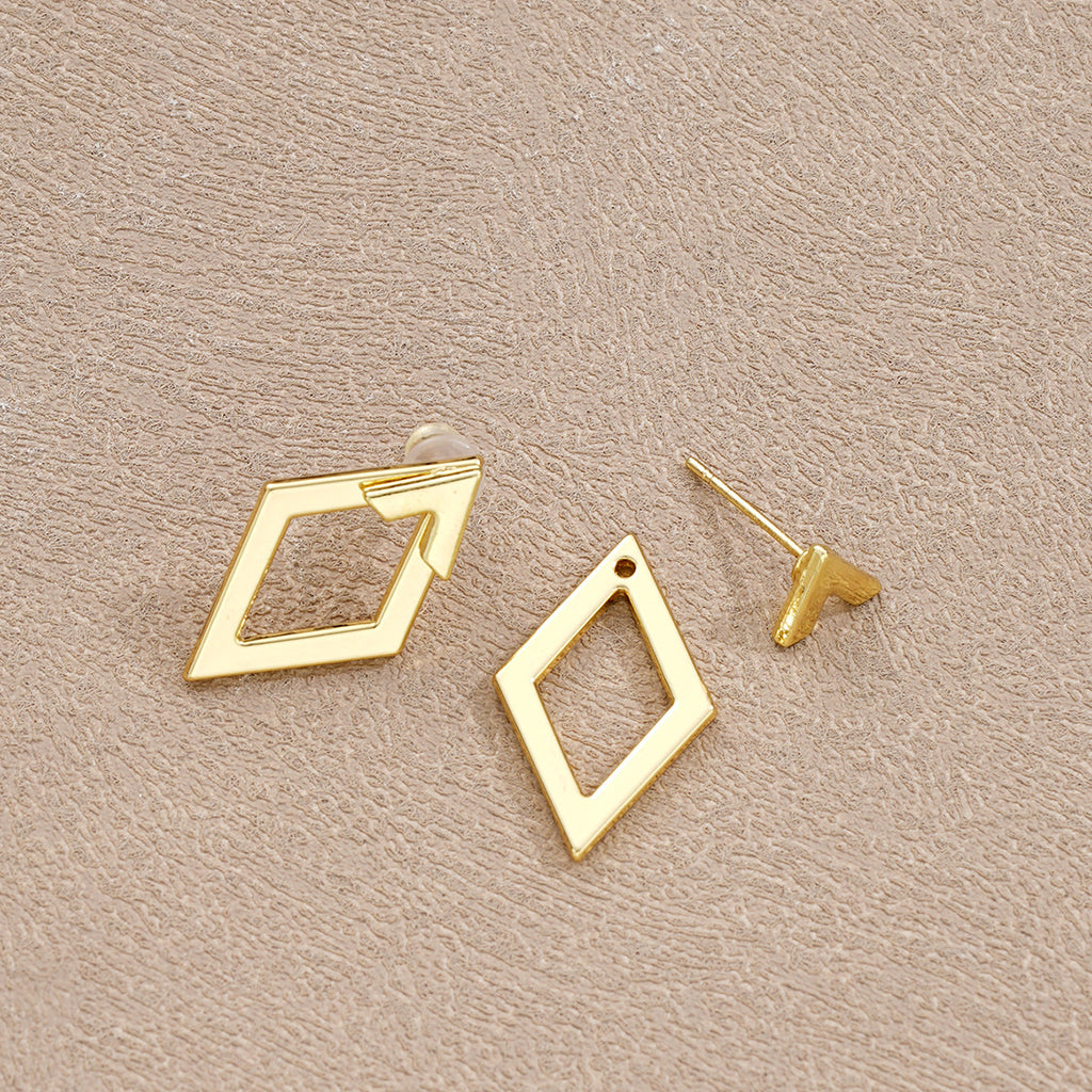Rhombus Double Layer Earrings