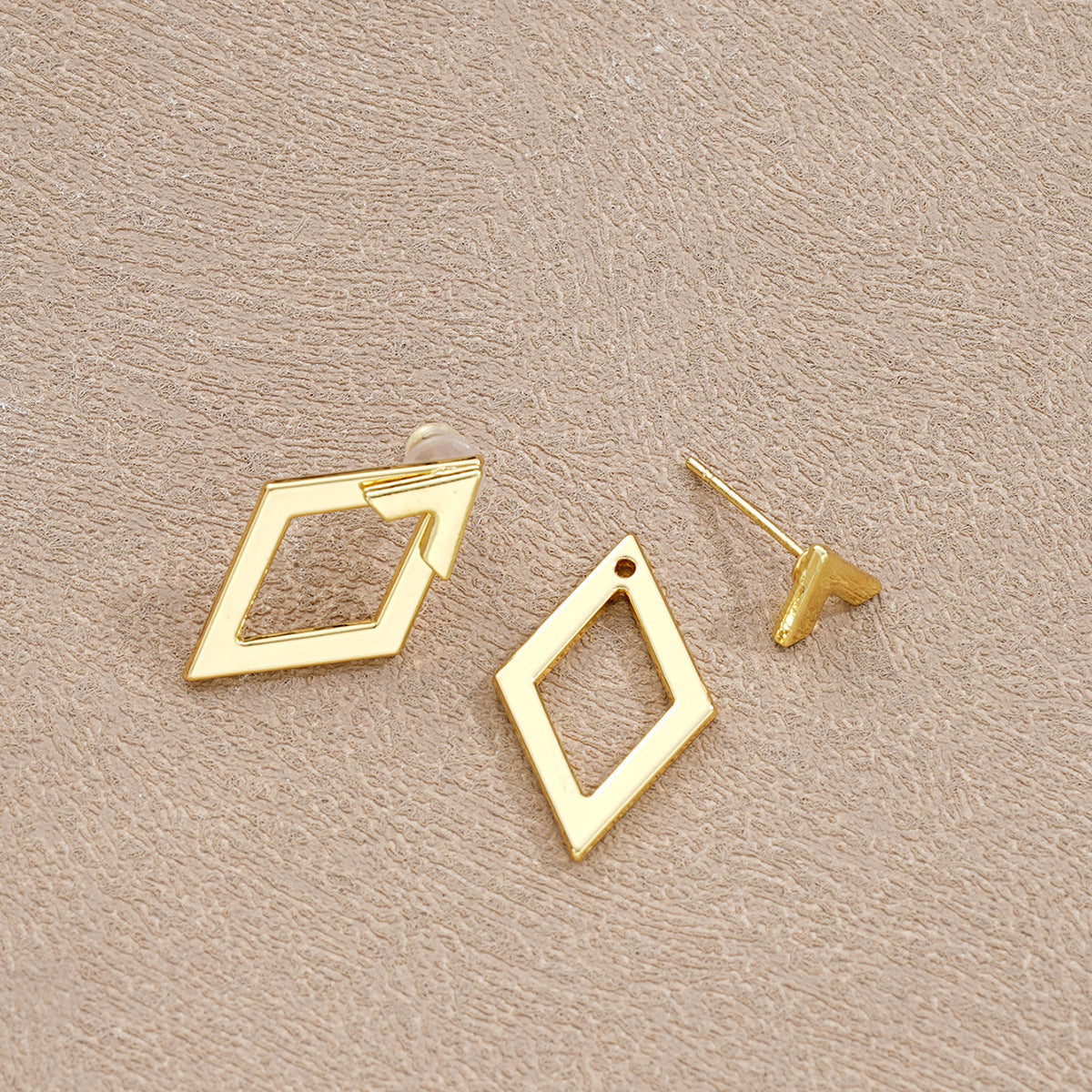 Rhombus Double Layer Earrings
