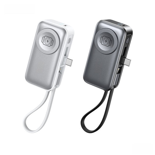 Mini Portable Power Bank with Built-in Cable