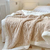 1PC Reversible Sherpa Throw Blanket, Textured Plush Warm Blanket For Sofa Couch Bedroom