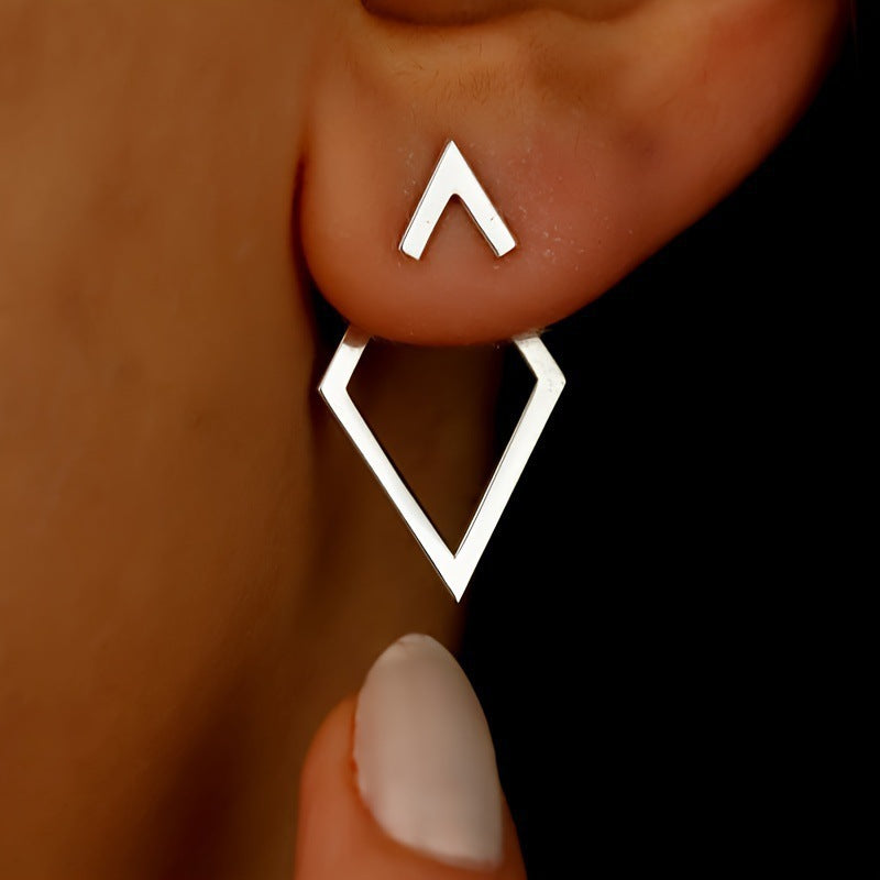Rhombus Double Layer Earrings