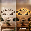 Lighted Santa and Reindeer Wall Decor