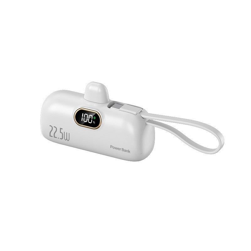 Capsule Power Bank 22.5W Fast Charging i?mwith Built-in Cable
