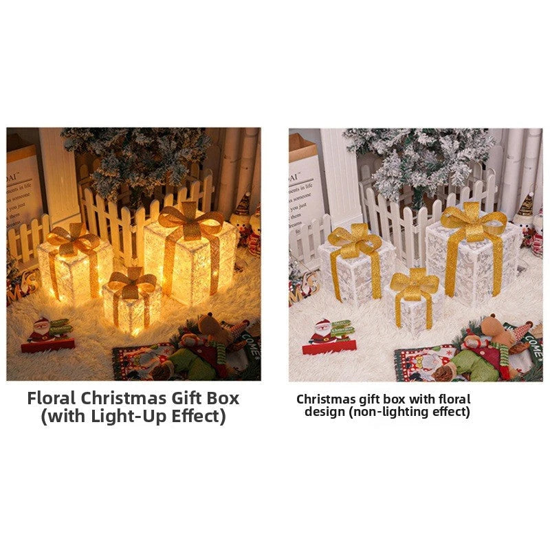 Illuminated Folding Christmas Gift Box