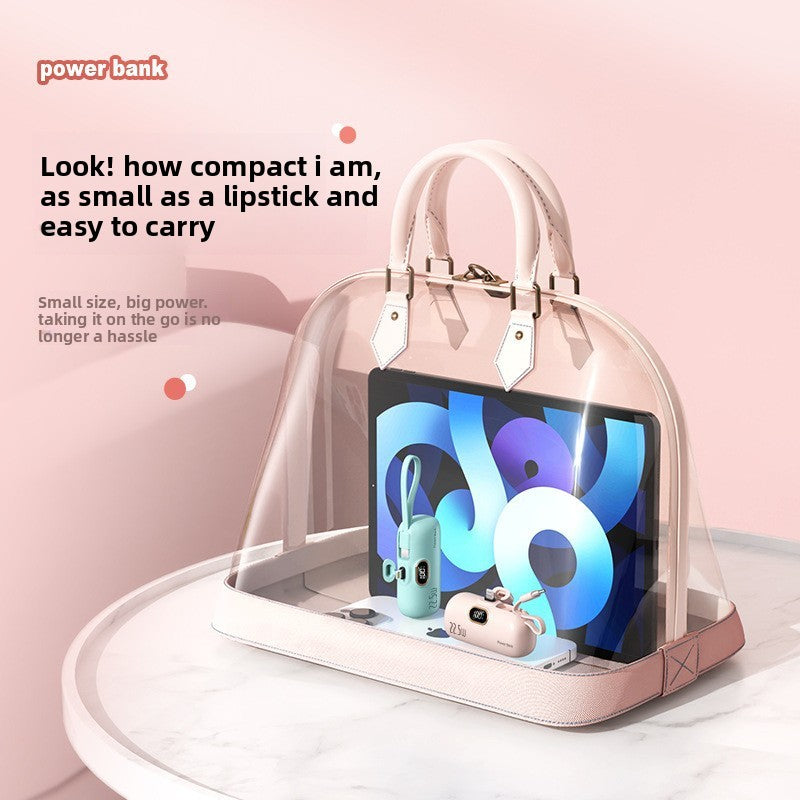 Capsule Power Bank 22.5W Fast Charging i?mwith Built-in Cable